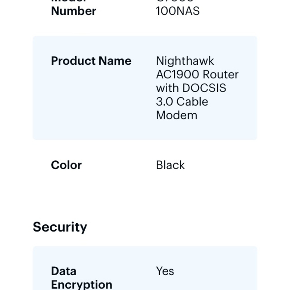NETGEAR nighthawk Black WiFi Cable Modem Router - Picture 6 of 12